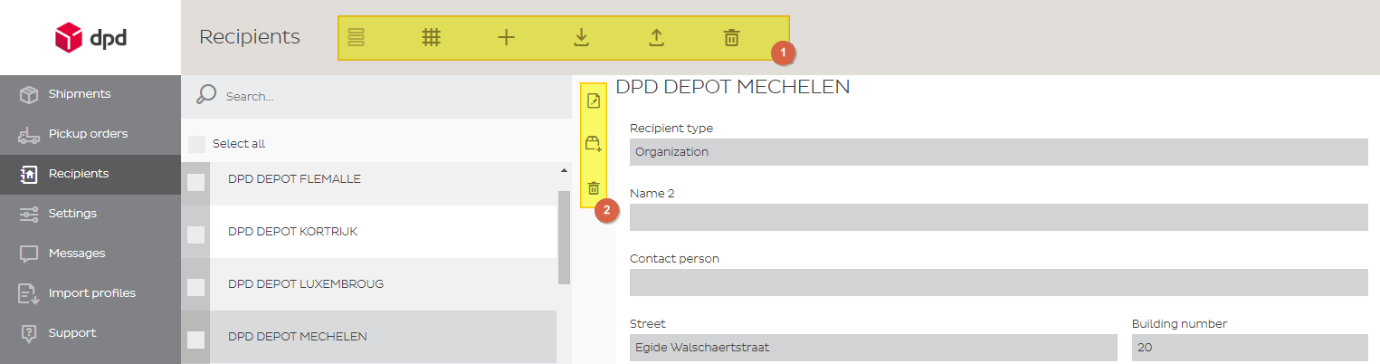Address Book - DPD NL